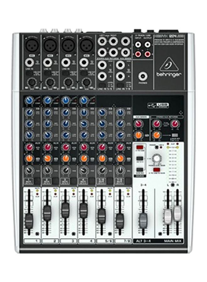 Premium 12-Input 2/2-Bus Mixer With Multi-FX Processor X1204USB Grey/Red/Blue