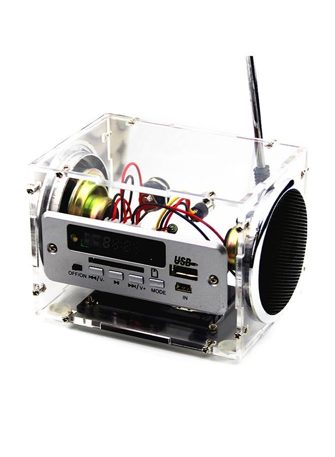 Multifunctional Stereo Speaker Box With Battery Charger E022A-1 Clear