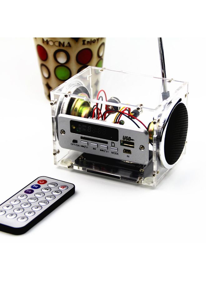 Multifunctional Stereo Speaker Box With Battery Charger E022A-1 Clear