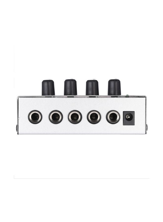 4-Channel Mini Audio Stereo Headphone Amplifier HA400 Silver/Black