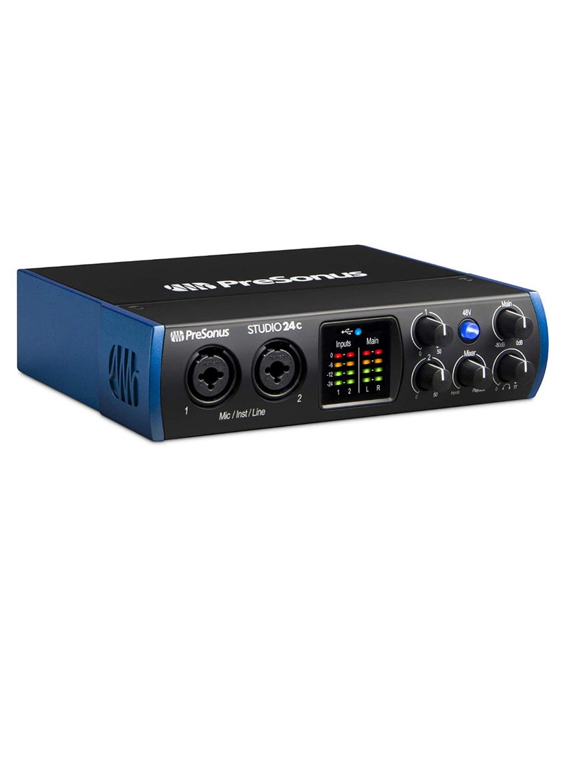Portable Studio Audio Interface Studio 24C Black/Blue