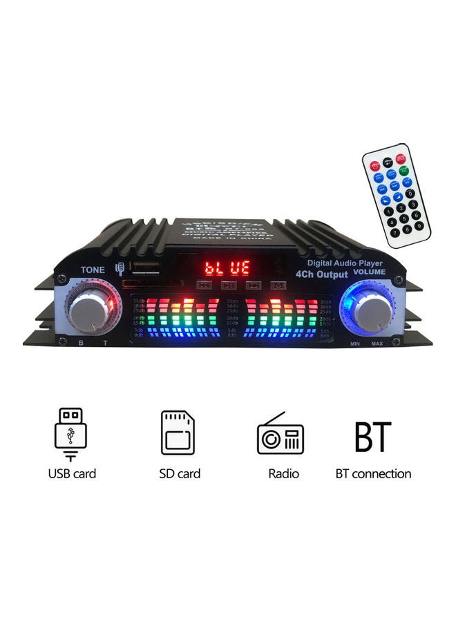 USB Mini Digital Display Power Amplifier BT-998 Black