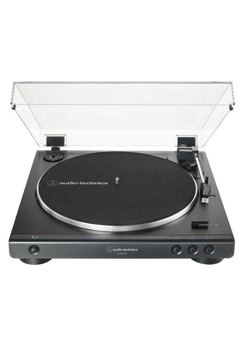 Audio Technica AT-LP60XUSB-GM Fully Automatic Belt-Drive Stereo Turntable Gunmetal