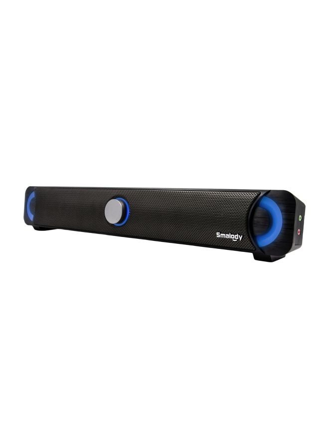 Multimedia Sound Bar With LED Light YXSM9014BT Black/Blue