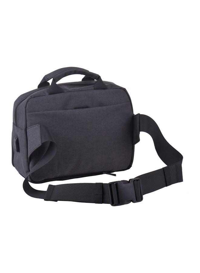 DSLR Shoulder Bag With USB Charging Port Black