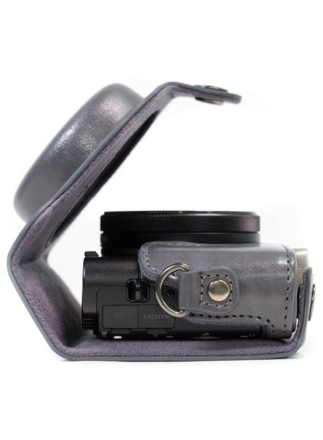 Protective Camera Case With Strap For Sony Cybershot Grey