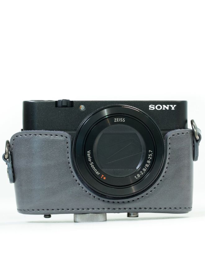 Protective Camera Case With Strap For Sony Cybershot Grey