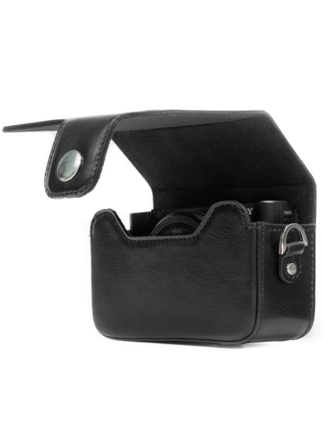 Protective Camera Case With Strap For Sony Cybershot Black