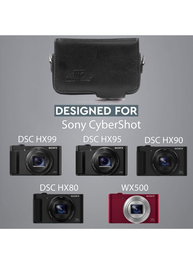 Protective Camera Case With Strap For Sony Cybershot Black