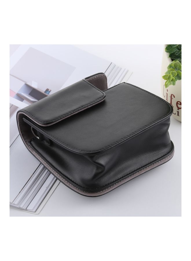 PU Leather Case With Strap For Fujifilm Instax Mini9/Mini 8+/Mini 8 Black