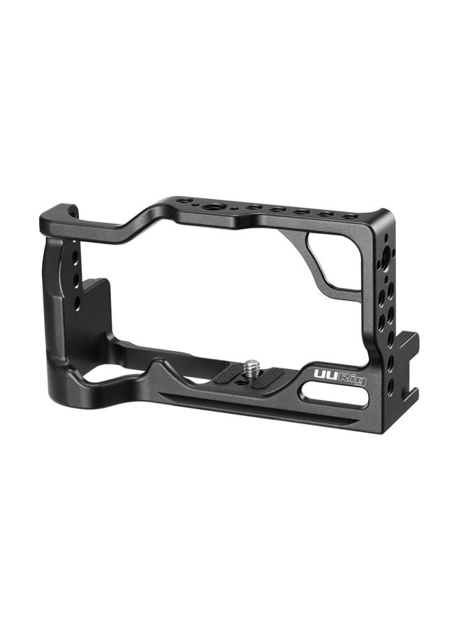 Aluminum Alloy Camera Cage With Cold Shoe For Canon EOS M6 Mark II Black