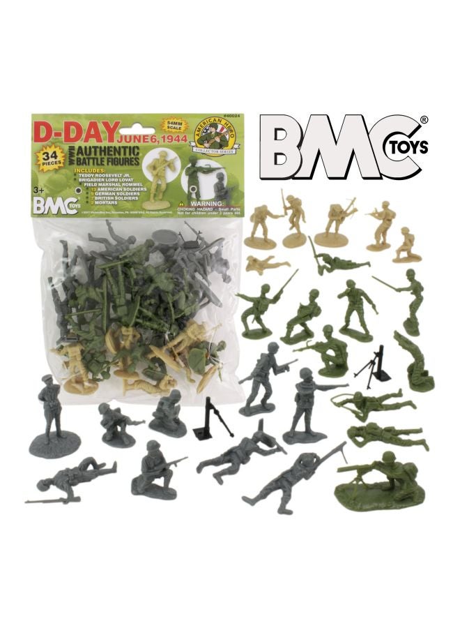 34-Piece Soldier Figure Set 2inch