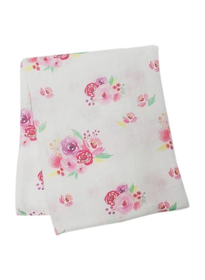 Posies Printed Swaddle Blanket