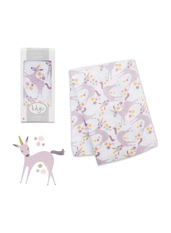 Unicorn Printed Swaddle