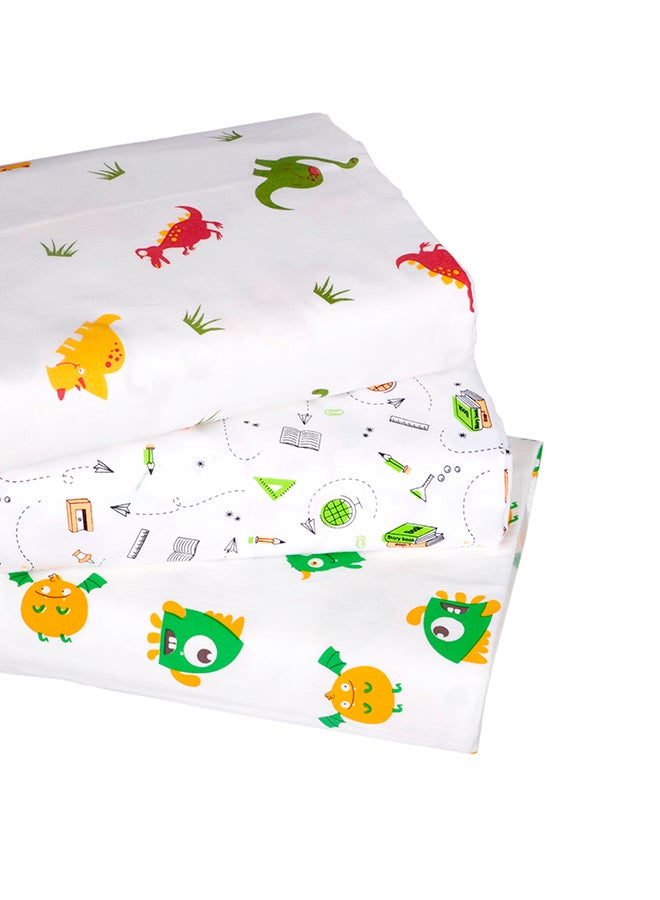 3-Piece Printed Cotton Swaddle Blanket