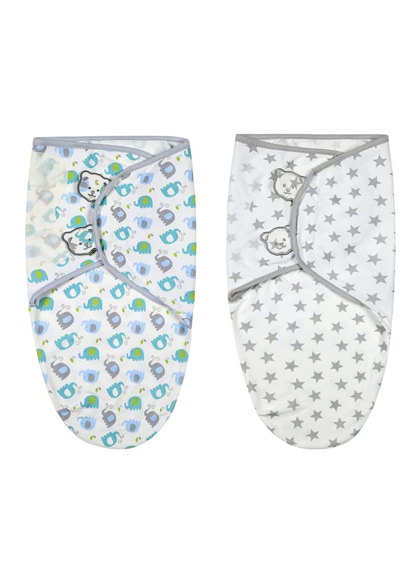 Baby Swaddle Wrap Swaddle Blankets Newborn Swaddle Blanket Wrap Organic Cotton Baby Blanket Wrap for Baby 2 6 Months 10 18lbs Baby Sleeping Bag Little Blanket Pack of 2