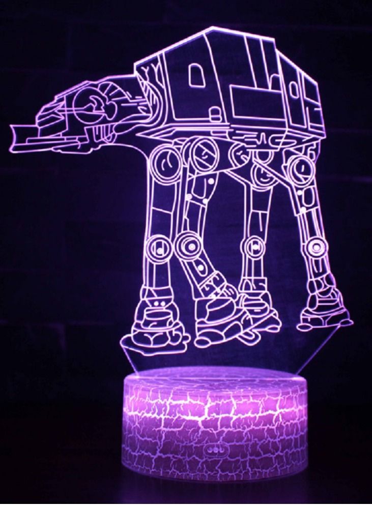 3D Illusion Star Wars Night Light 16 Color Change Decor Lamp Desk Table Night Light Lamp for Kids Children 3