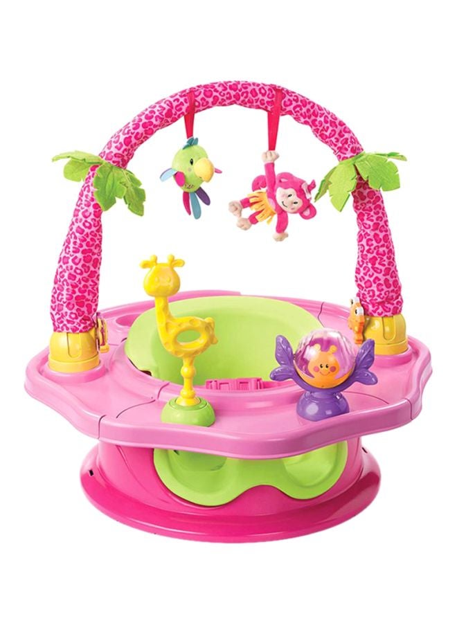 3-Stage Deluxe 360 Degree Rotational Super Seat With 6 Playful Toys, Island, Pink/Green - SI/13306