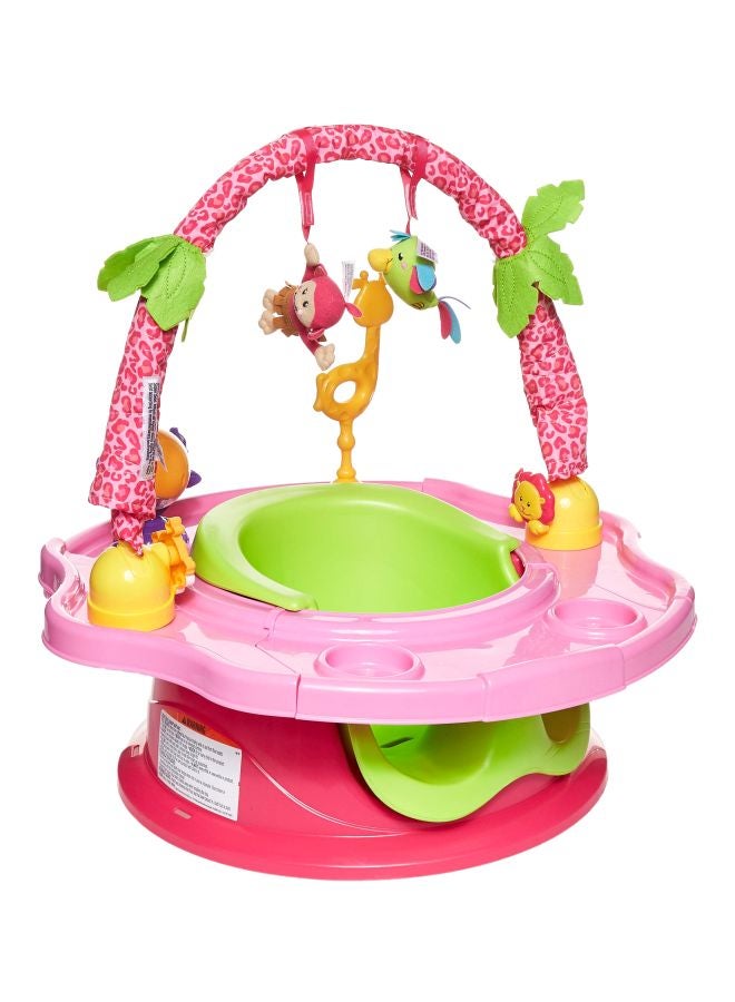 3-Stage Deluxe 360 Degree Rotational Super Seat With 6 Playful Toys, Island, Pink/Green - SI/13306