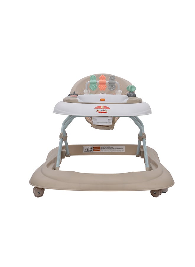 Lightweight Foldable And Portable Musical Baby Trendy Walker, Coffee - BP9112