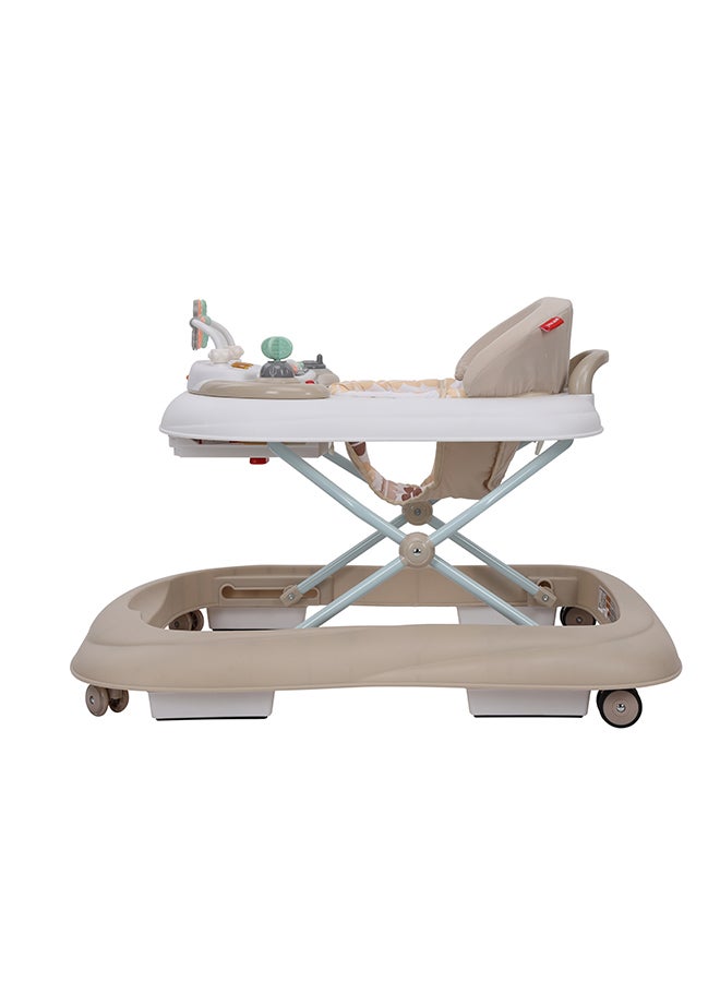 Lightweight Foldable And Portable Musical Baby Trendy Walker, Coffee - BP9112