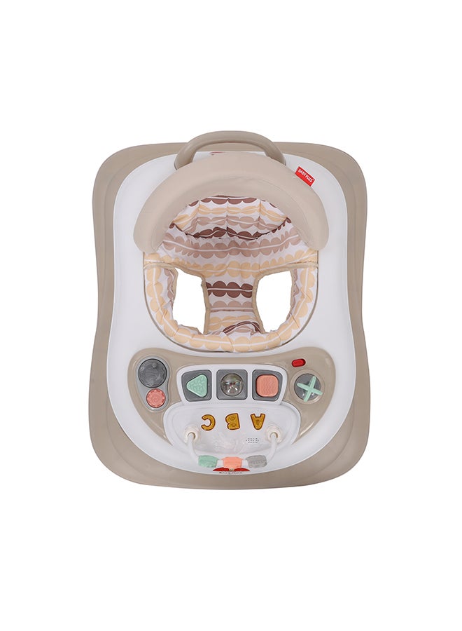 Lightweight Foldable And Portable Musical Baby Trendy Walker, Coffee - BP9112