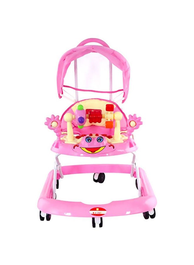Drive Height Adjustable Baby Walker With Music And Toys Play Tray, From 6 Months To 18 Months - Pink