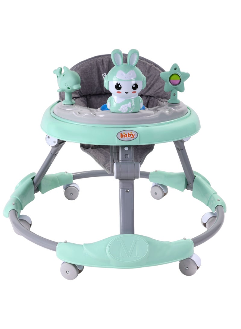 Baby Walker With Wheels Andorra Car Toddler And Music Balance - Green