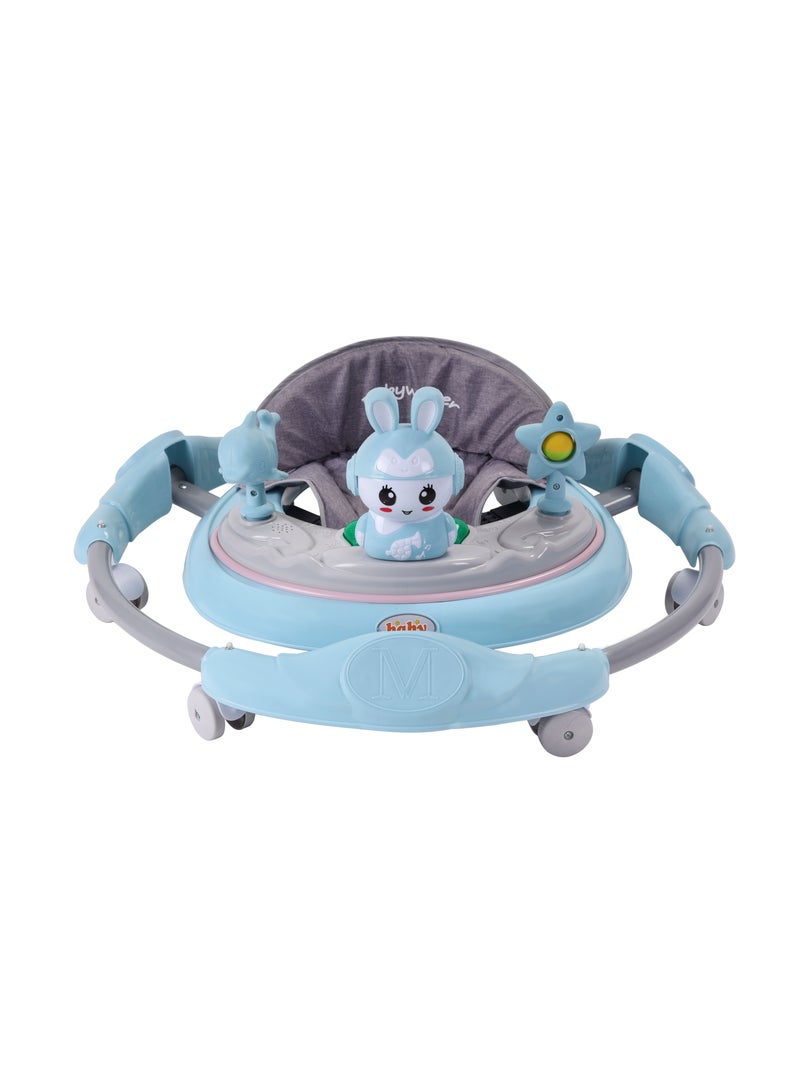 Comfortable Baby Walker With Attractive Toys - Blue