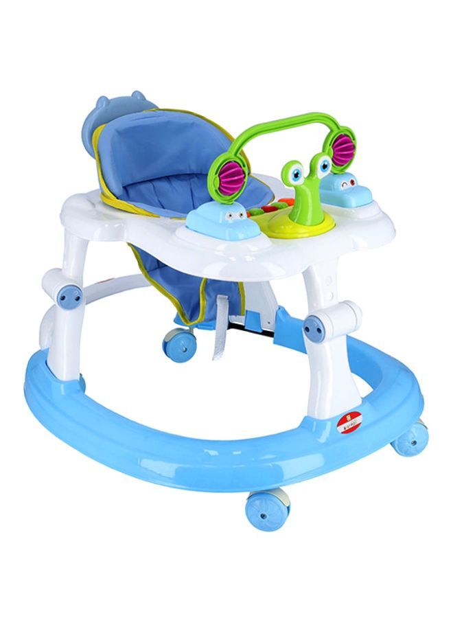 4 in 1 Multifunctional Activity Adjustable Learning Balance Baby Walker And Rocker With Lights And Sounds Toys- Blue