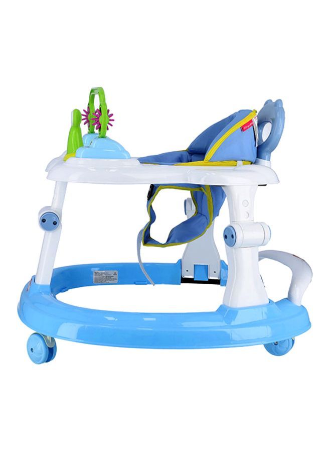 4 in 1 Multifunctional Activity Adjustable Learning Balance Baby Walker And Rocker With Lights And Sounds Toys- Blue