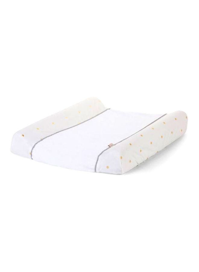 Polka Dot Printed Changing Mat Cover - Ecru/White