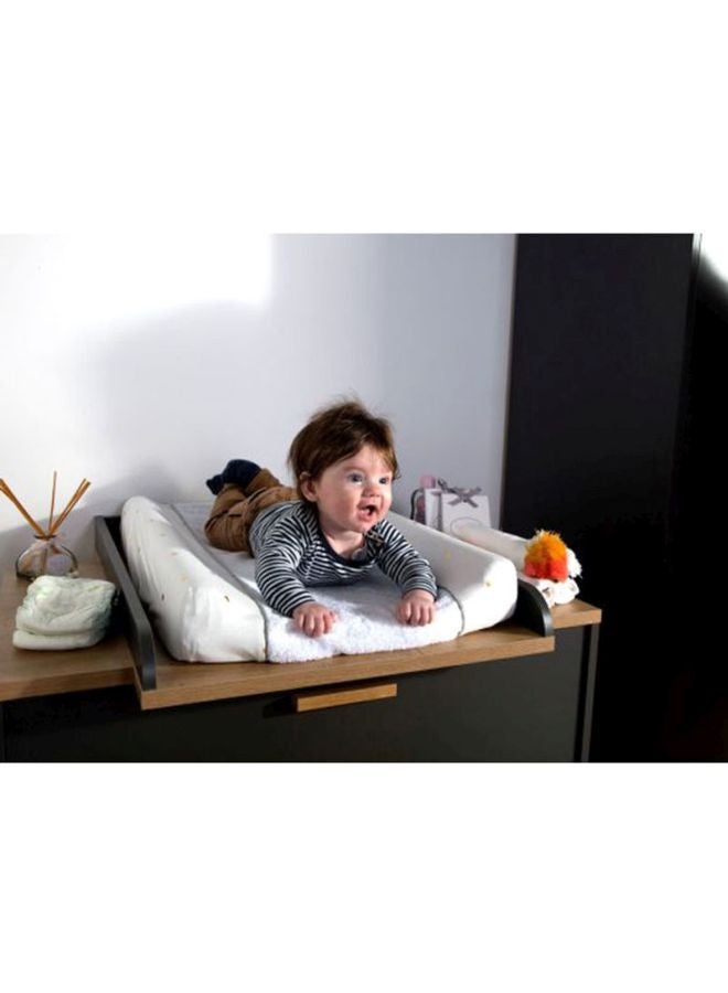 Polka Dot Printed Changing Mat Cover - Ecru/White