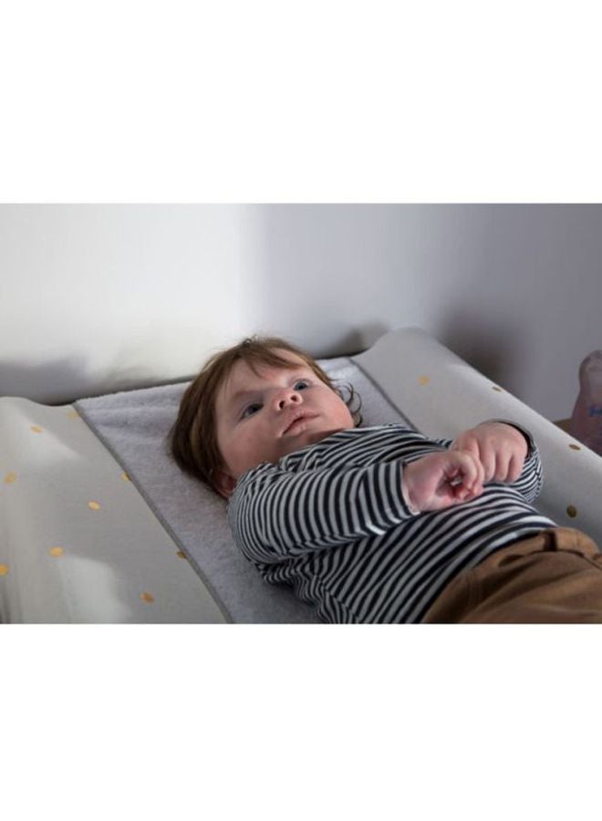 Polka Dot Printed Changing Mat Cover - Ecru/White