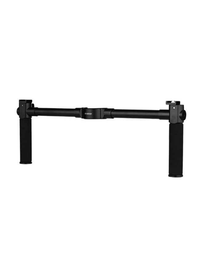 Dual Grip Handheld Bracket Handlebar Black