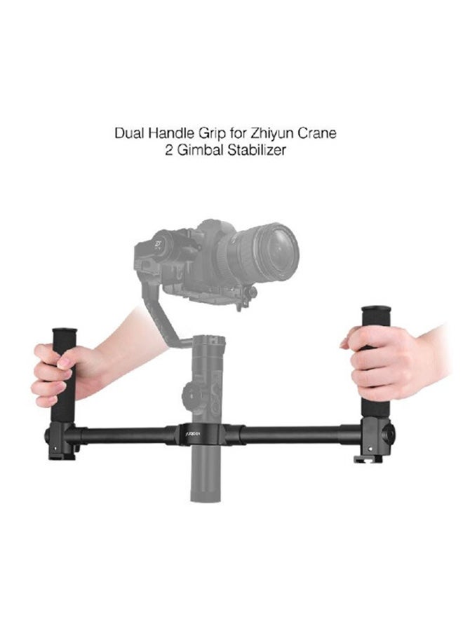 Dual Grip Handheld Bracket Handlebar Black