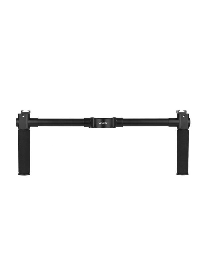 Dual Grip Handheld Bracket Handlebar Black