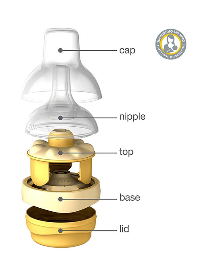 Calma Solitaire Breast Milk Feeding Nipple - Natural Breastfeeding Experience, Vacuum-Controlled Flow, Anti-Colic Valve,  Compatible With Medela Bottles