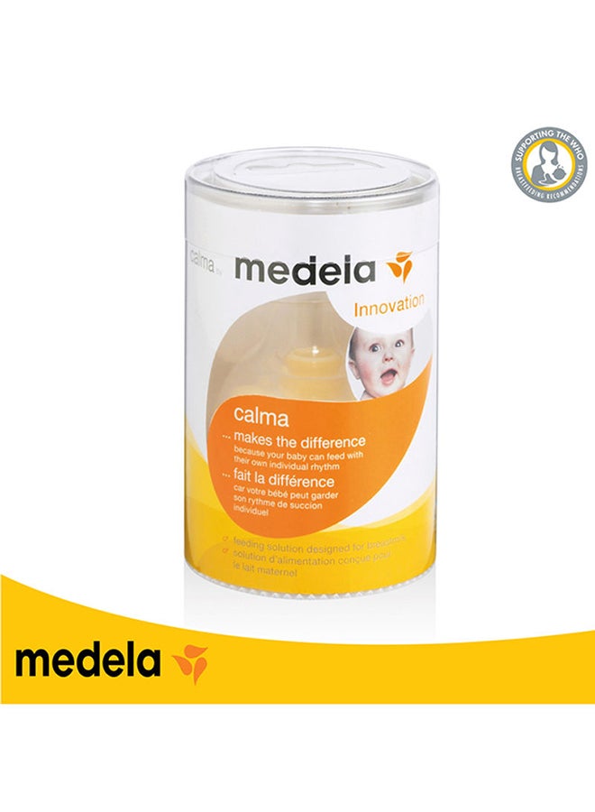 Calma Solitaire Breast Milk Feeding Nipple - Natural Breastfeeding Experience, Vacuum-Controlled Flow, Anti-Colic Valve,  Compatible With Medela Bottles