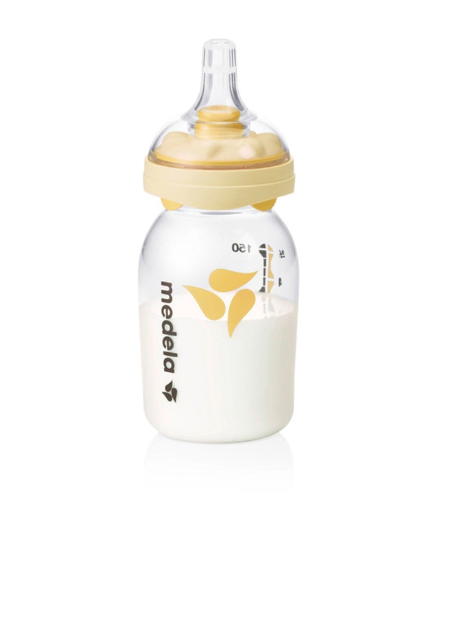 Calma With Breast Milk Bottle 150 ML - Mimics Breastfeeding, One Size Fits All, Natural Feeding Rhythm, Compatible With Medela Breast Pumps, Bpa-Free And Safe