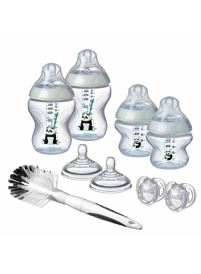 Closer to Nature Newborn Baby Bottle Starter Kit, Breast-Like Teats With Anti-Colic Valve, 0 Months+ – Assorted