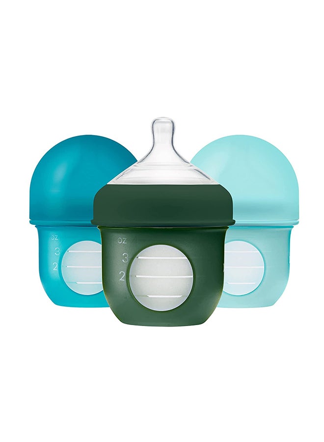 3-Piece Nursh Feeding Bottle Set (0M+) 4ounce - Assorted