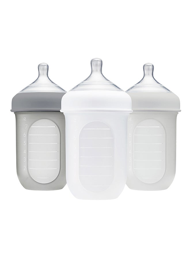 3-Piece Nursh Feeding Bottle Set (3M+) 8ounce