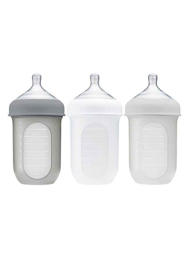 3-Piece Nursh Feeding Bottle Set (3M+) 8ounce