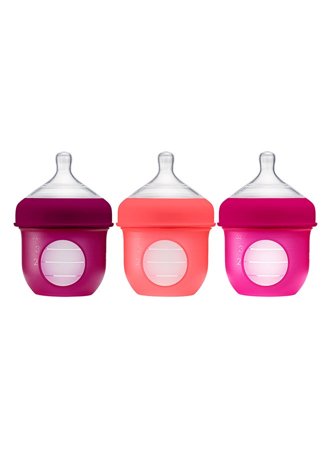 3-Piece Nursh Feeding Bottle Set (0M+) 4ounce