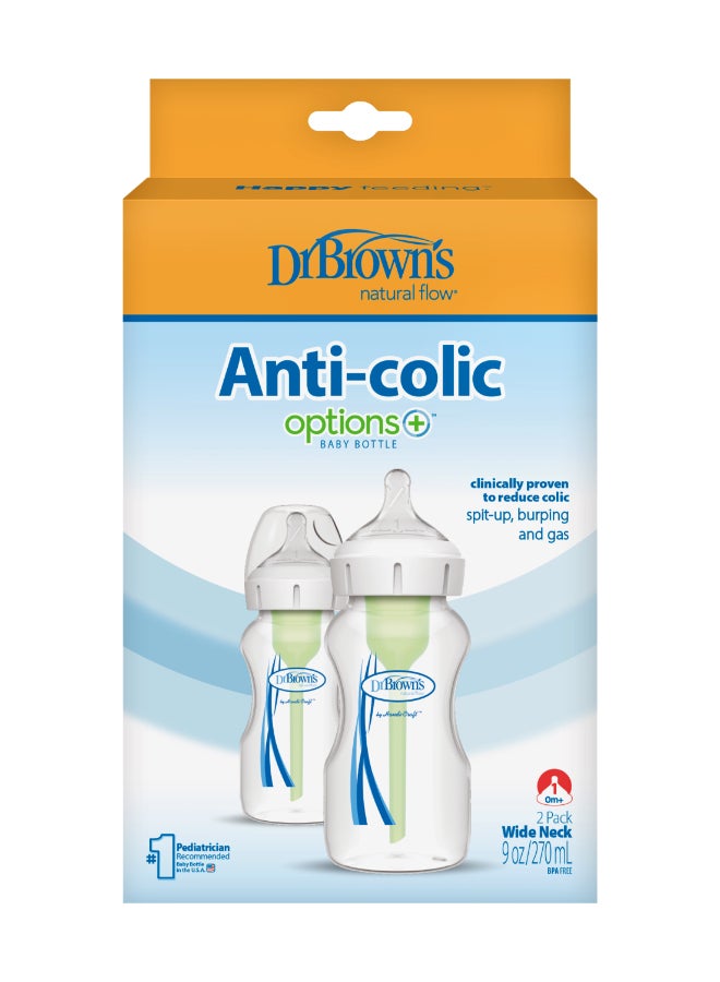 9 Oz/270 Ml Pp W-N Anti-Colic Options+ Bottle, 2-Pack