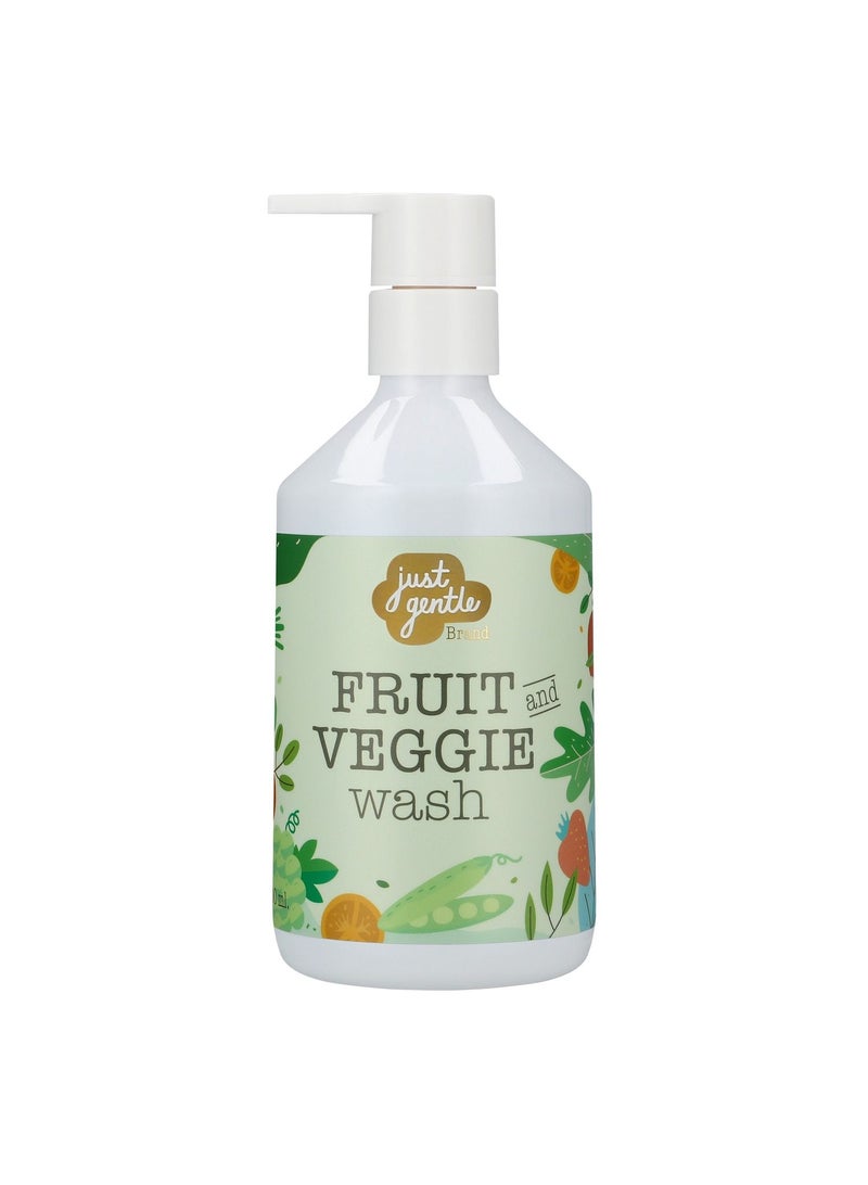 Just Gentle Fruit & Veggie Wash - Natural, Removes Pesticides & Bacteria, Safe for Babies, 300ml