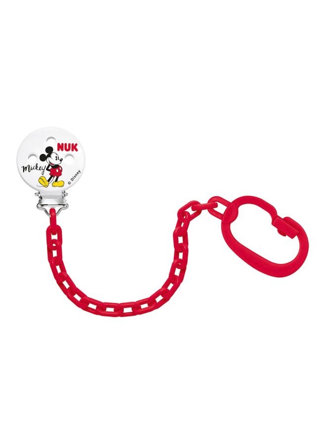 Disney Mickey Mouse Printed Soother Chain - (3-12 Months)