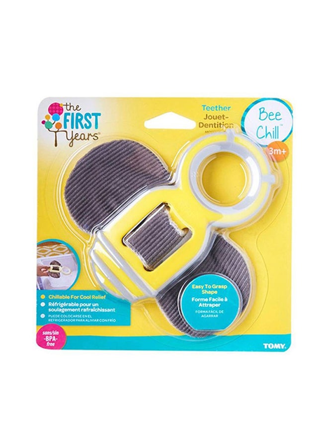 Bee Chill Teether, 3m+ - Black/Yellow/Grey