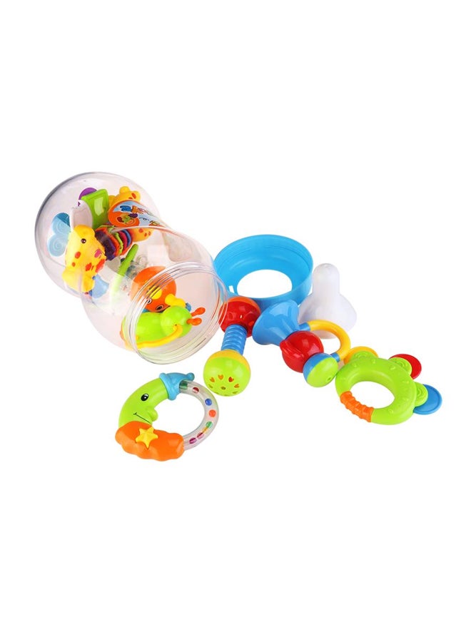 9-Piece Rattle And Teether Toy With Giant Milk Bottle